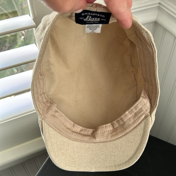 G.H. Bass & Co. Men's Linen/Cotton Beige Driving Cap Hat Golf Casual Men - Picture 8 of 13